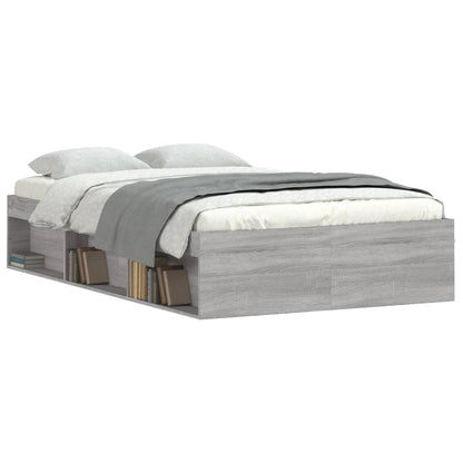 Bed Frame without Mattress Grey Sonoma 120x200 cm