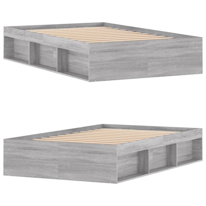 Bed Frame without Mattress Grey Sonoma 120x200 cm