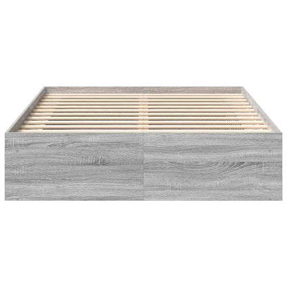 Bed Frame without Mattress Grey Sonoma 120x200 cm