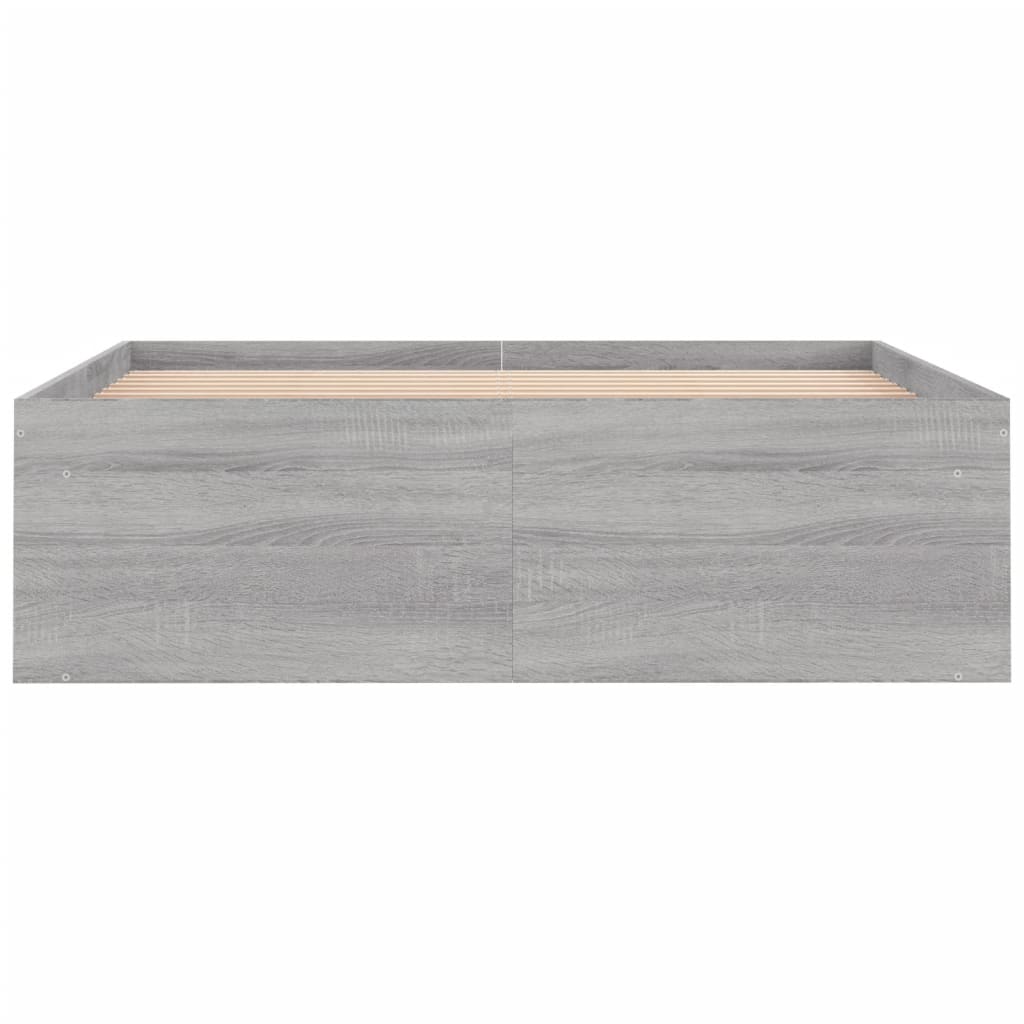 Bed Frame without Mattress Grey Sonoma 120x200 cm