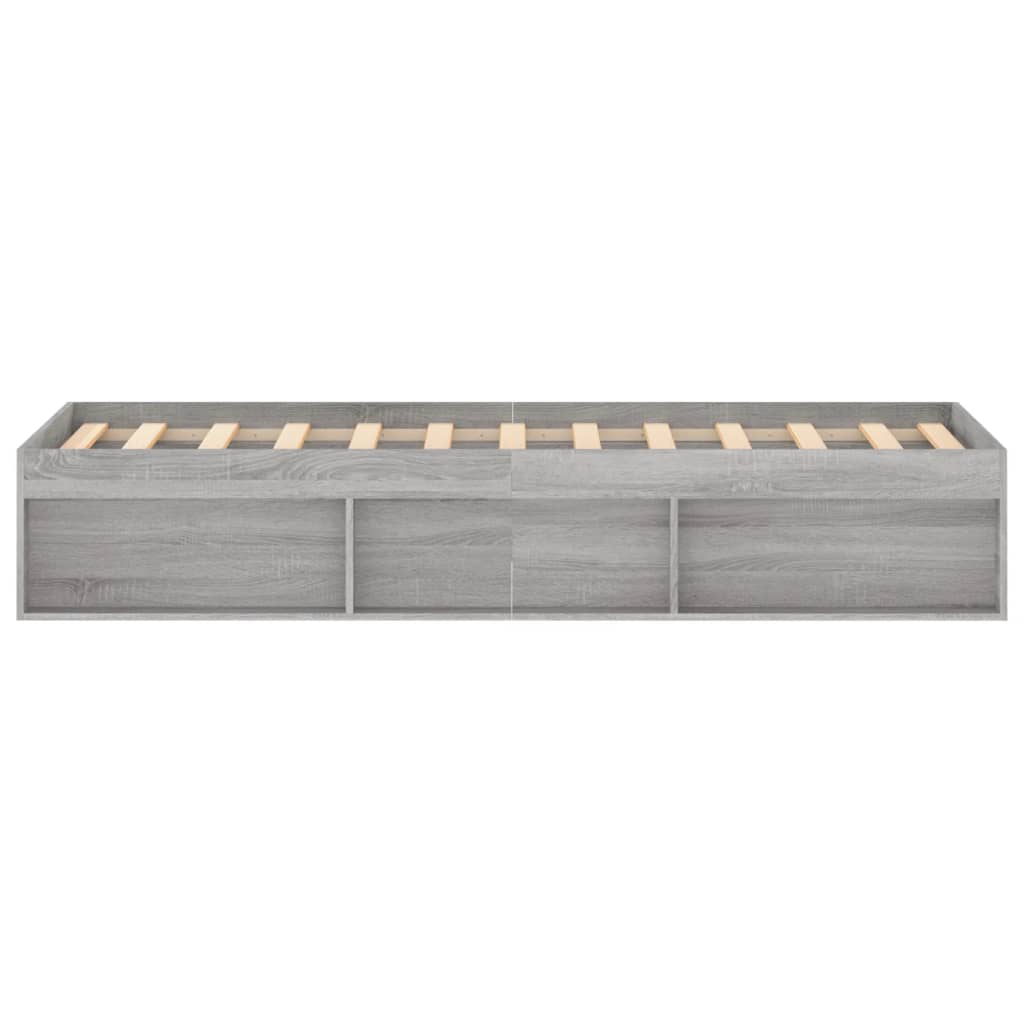 Bed Frame without Mattress Grey Sonoma 120x200 cm