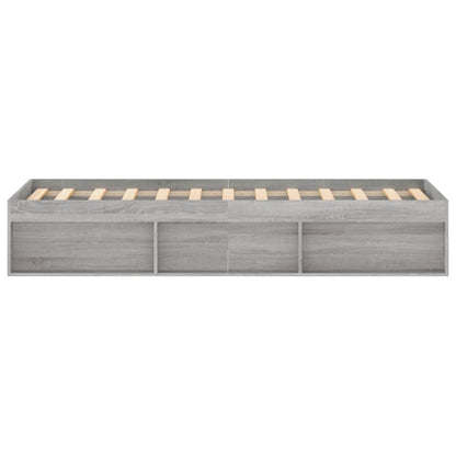 Bed Frame without Mattress Grey Sonoma 120x200 cm