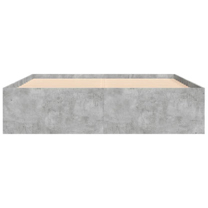 Bed Frame without Mattress Concrete Grey 140x200 cm