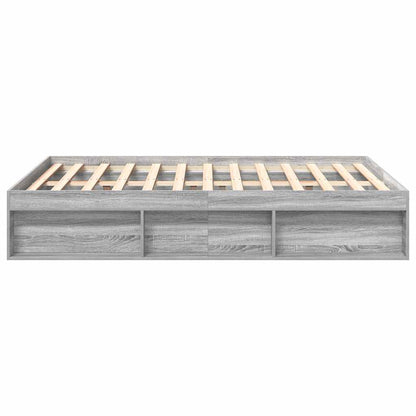 Bed Frame without Mattress Grey Sonoma 150x200 cm King Size King Size