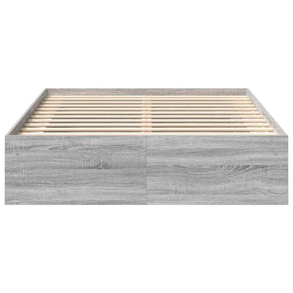 Bed Frame without Mattress Grey Sonoma 160x200 cm