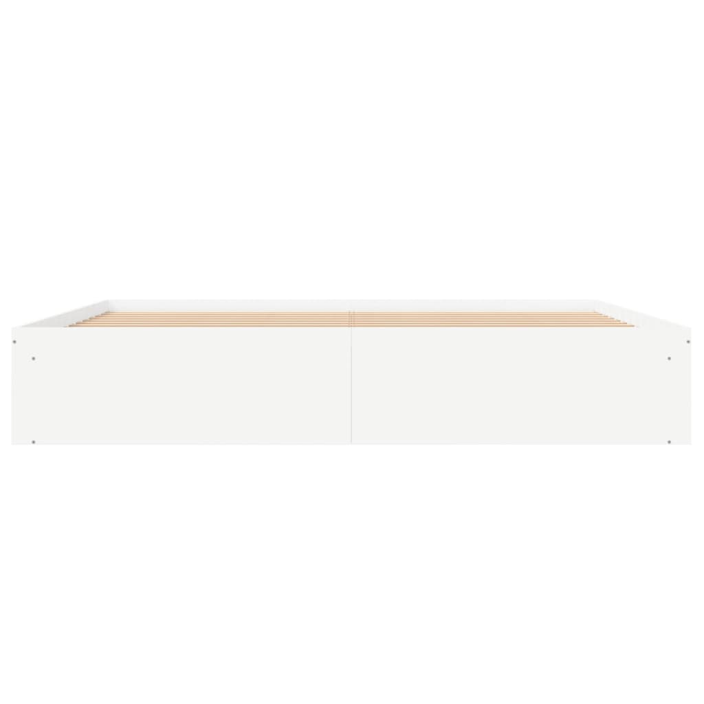 Bed Frame without Mattress White 200x200 cm