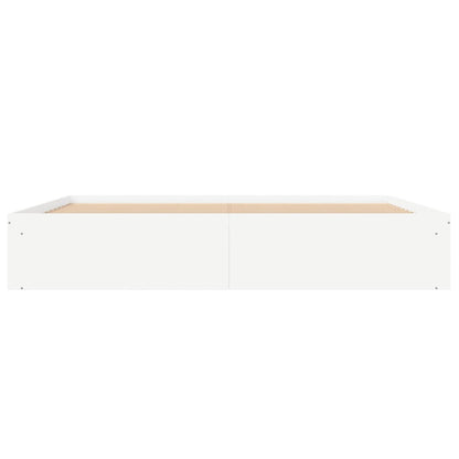 Bed Frame without Mattress White 200x200 cm