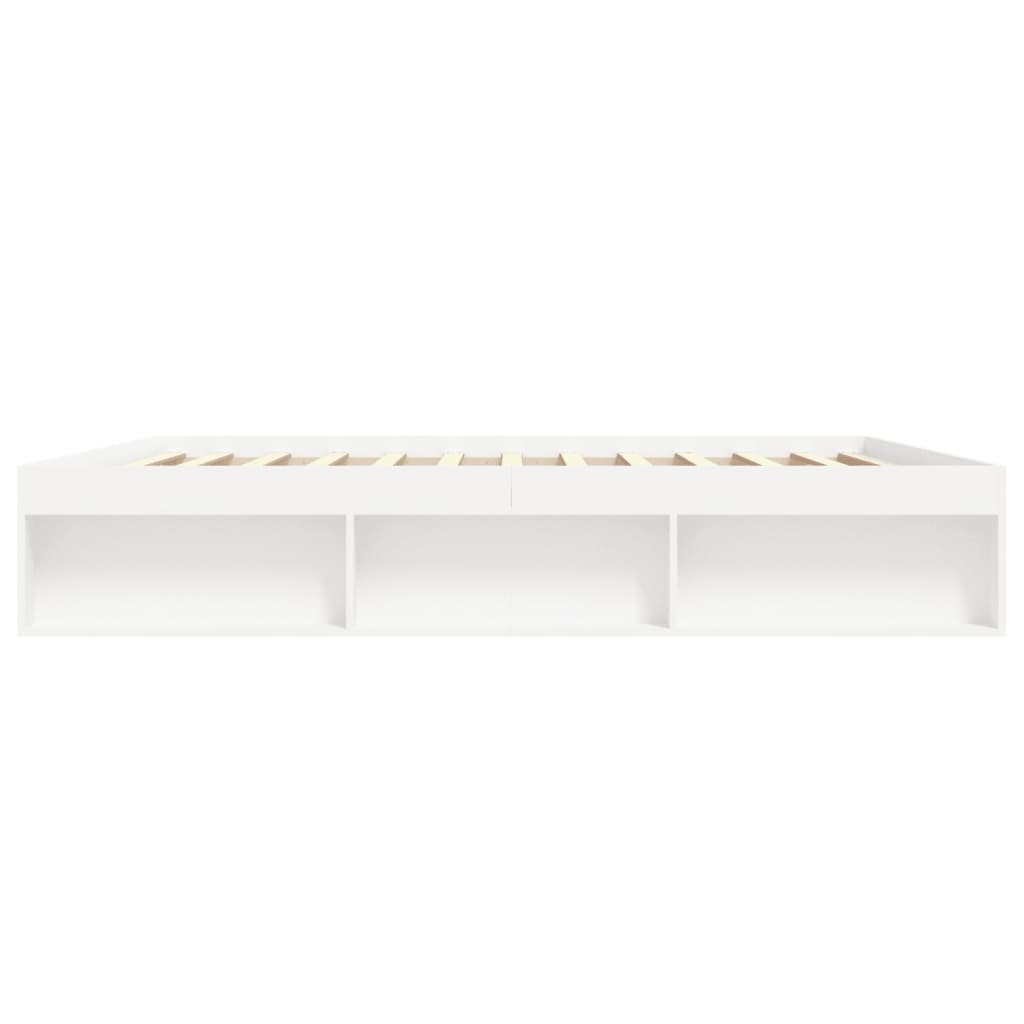 Bed Frame without Mattress White 200x200 cm