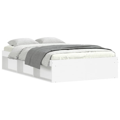 Bed Frame without Mattress White 120x190 cm Small Double Small Double