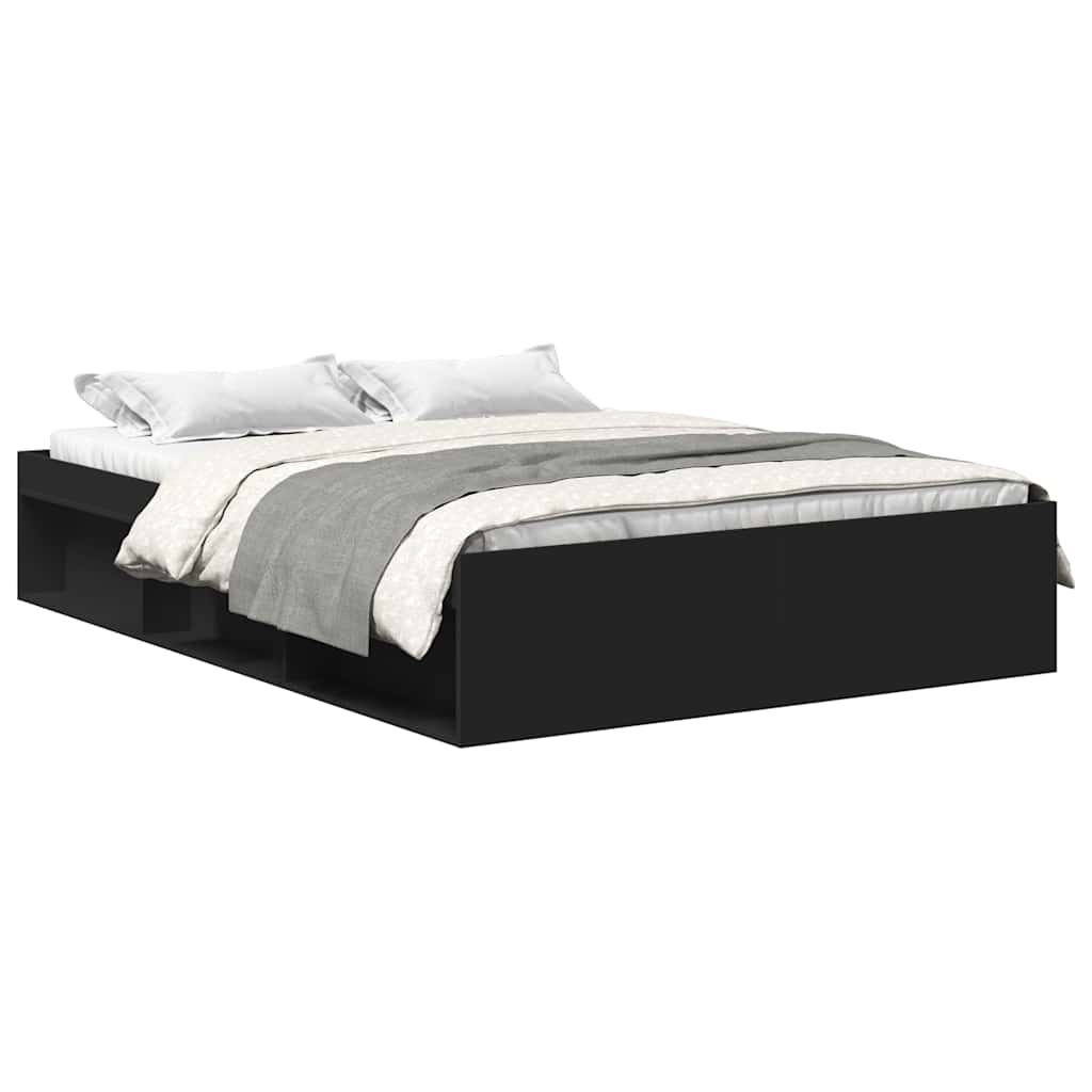 Bed Frame without Mattress Black 120x190 cm Small Double Small Double
