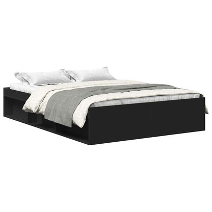 Bed Frame without Mattress Black 120x190 cm Small Double Small Double