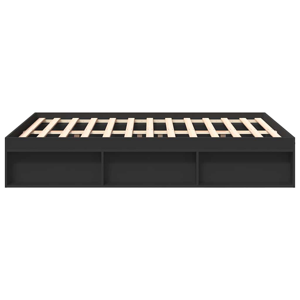 Bed Frame without Mattress Black 120x190 cm Small Double Small Double