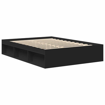 Bed Frame without Mattress Black 120x190 cm Small Double Small Double