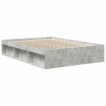 Bed Frame without Mattress Concrete Grey 120x190 cm Small Double Small Double