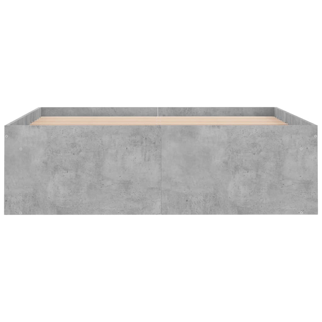 Bed Frame without Mattress Concrete Grey 120x190 cm Small Double Small Double
