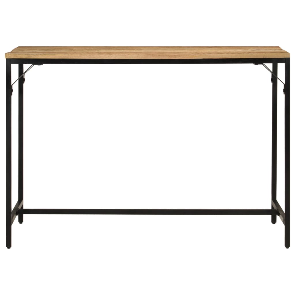 Dining Table 110x55x75 cm Solid Rough Mango Wood and Iron