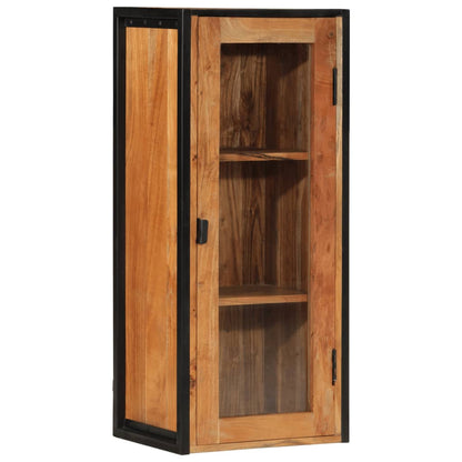 Bathroom Wall Cabinet 40x30x90 cm Solid Wood Acacia and Iron