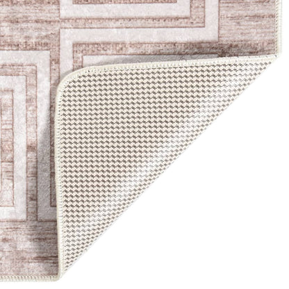 Rug Washable Beige 150x230 cm Anti Slip