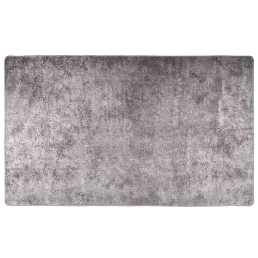 Rug Washable Grey 120x170 cm Anti Slip