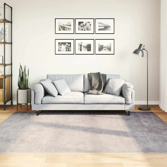 Rug Washable Grey 150x230 cm Anti Slip