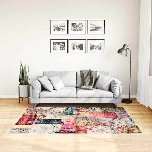 Rug Washable Patchwork Multicolour 120x170 cm Anti Slip