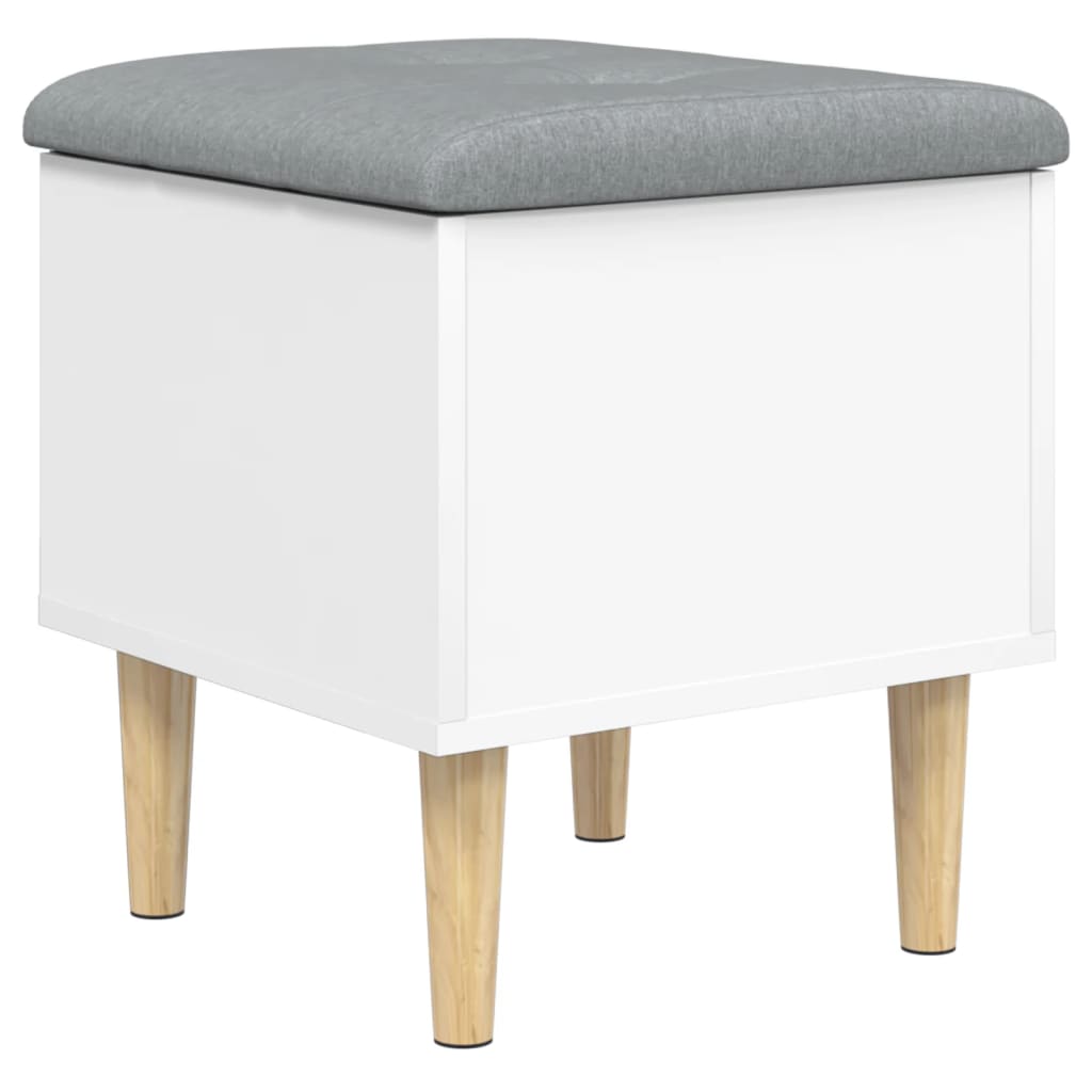 Storage Bench White 42x42x46 cm Engineered Wood