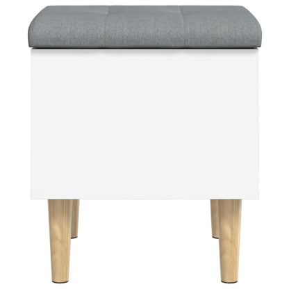 Storage Bench White 42x42x46 cm Engineered Wood