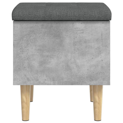 Storage Bench Concrete Grey 42x42x46 cm Engineered Wood