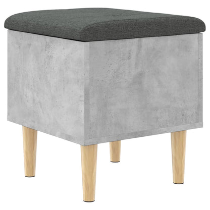 Storage Bench Concrete Grey 42x42x46 cm Engineered Wood
