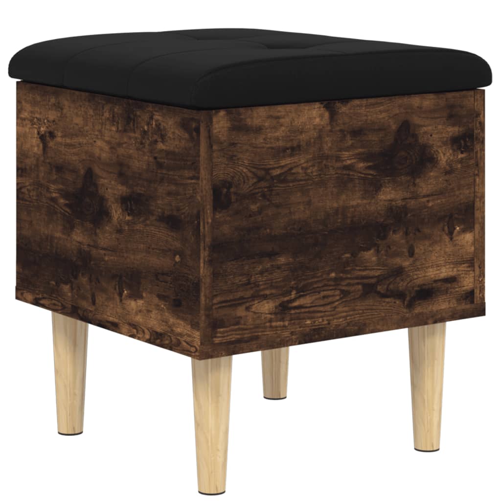 Storage Bench Smoked Oak 42x42x46 cm Engineered Wood