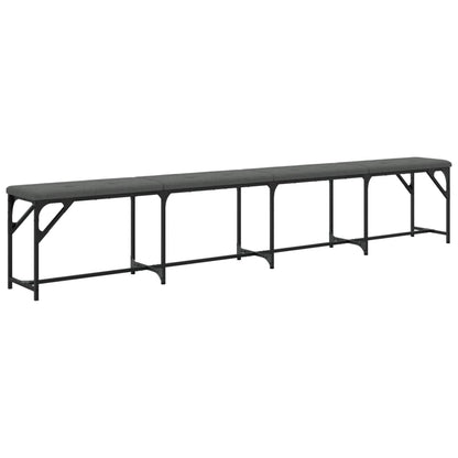 Dining Bench Dark Grey 248x32x45 cm Steel and Fabric