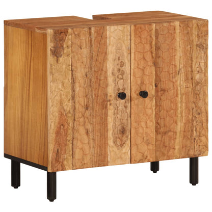 4 Piece Bathroom Cabinet Set Solid Wood Acacia