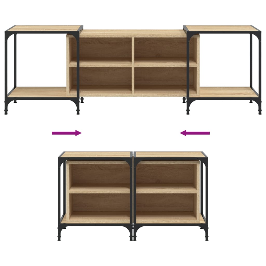 TV Cabinet Sonoma Oak 153x37x50 cm Engineered Wood