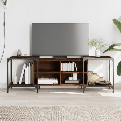 TV Cabinet Brown Oak 153x37x50 cm Engineered Wood