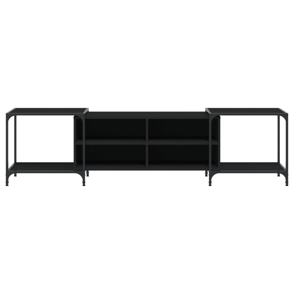 TV Cabinet Black 203x37x50 cm Engineered Wood