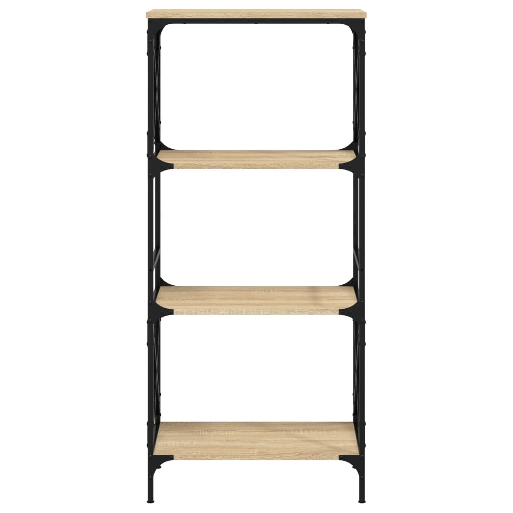 Bookcase 4-Tier Sonoma Oak 59x35x132 cm Engineered Wood