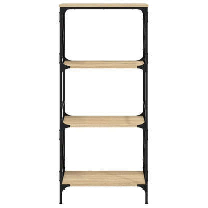 Bookcase 4-Tier Sonoma Oak 59x35x132 cm Engineered Wood