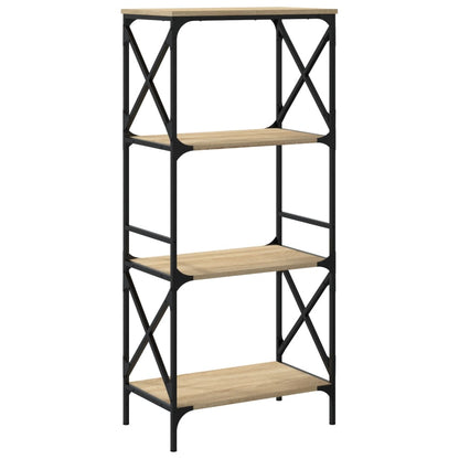 Bookcase 4-Tier Sonoma Oak 59x35x132 cm Engineered Wood