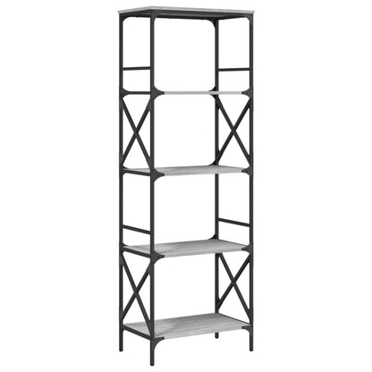 Bookcase 5-Tier Grey Sonoma 59x35x171 cm Engineered Wood