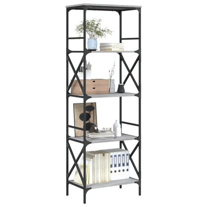 Bookcase 5-Tier Grey Sonoma 59x35x171 cm Engineered Wood