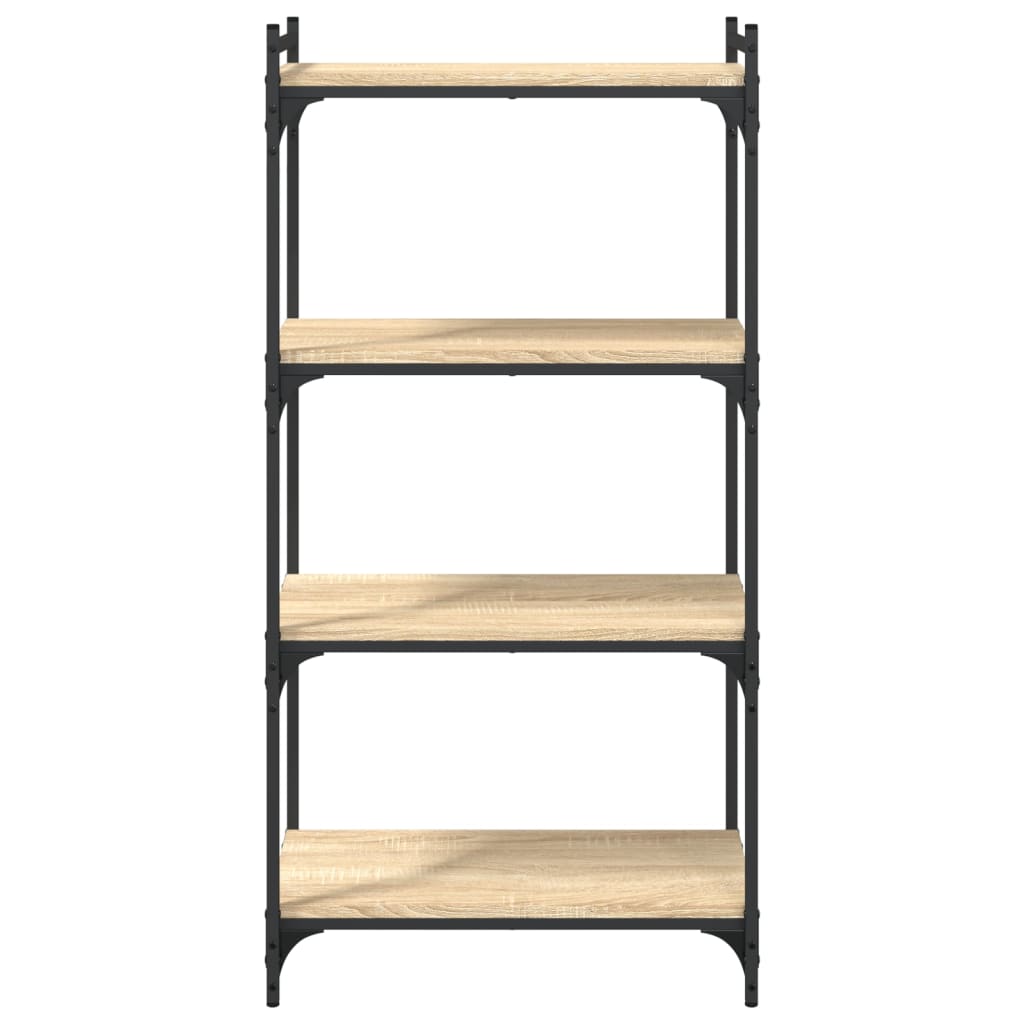 Bookcase 4-Tier Sonoma Oak 60x30x120 cm Engineered Wood