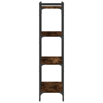 Bookcase 4-Tier Smoked Oak 60x30x120 cm Engineered Wood