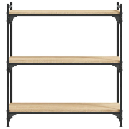 Bookcase 3-Tier Sonoma Oak 80x30x86 cm Engineered Wood