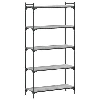 Bookcase 5-Tier Grey Sonoma 80x30x154 cm Engineered Wood