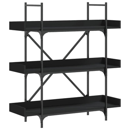 Bookcase 3-Tier Black 100x33x108.5 cm Engineered Wood