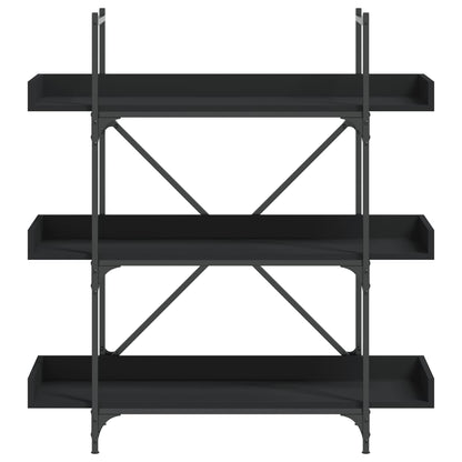 Bookcase 3-Tier Black 100x33x108.5 cm Engineered Wood