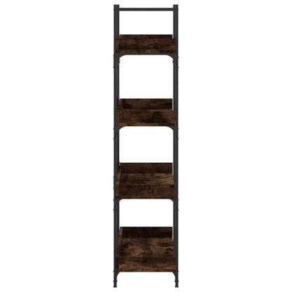 Bookcase 4-Tier Smoked Oak 100x33x145.5 cm Engineered Wood