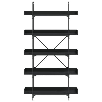 Bookcase 5-Tier Black 100x33x180.5 cm Engineered Wood