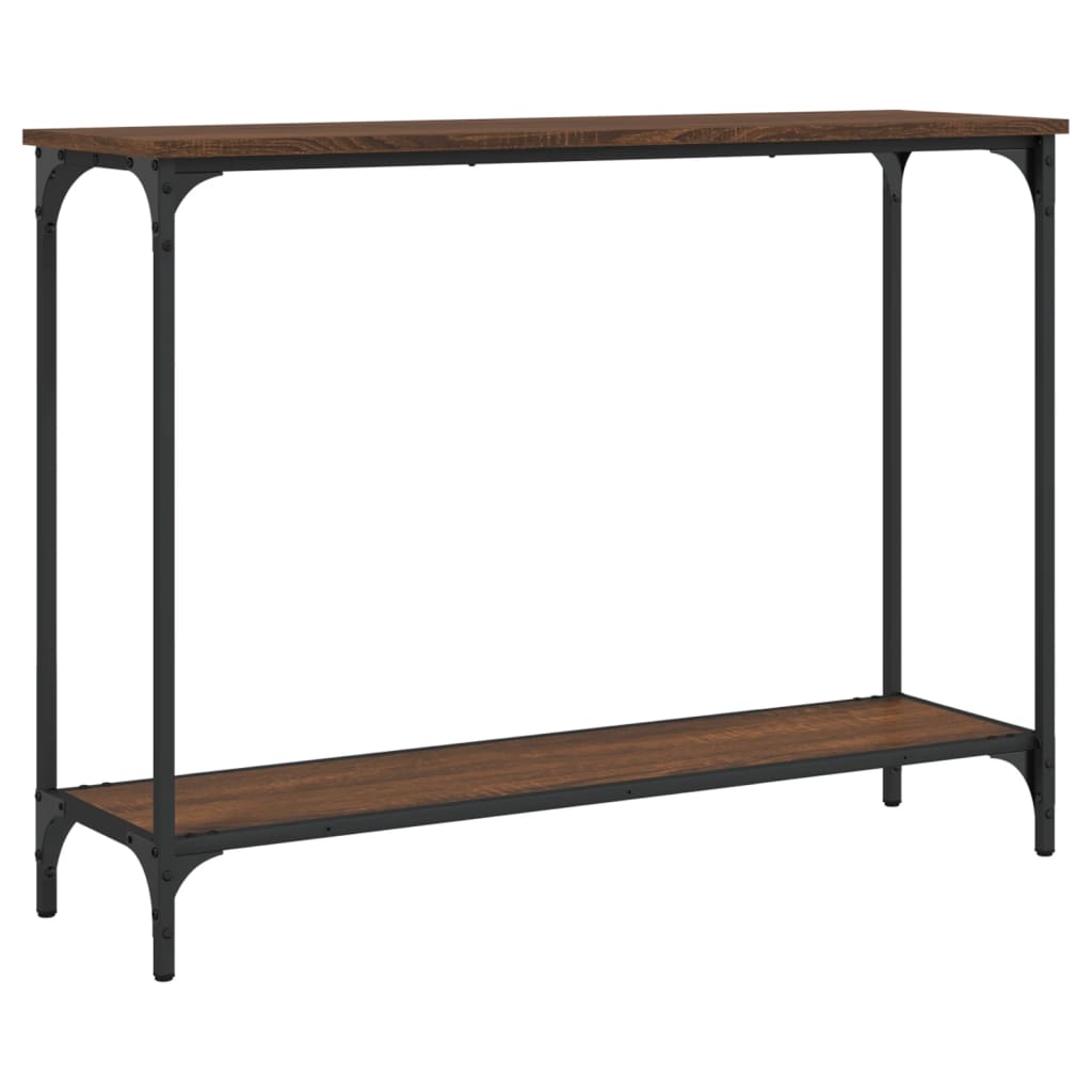 Console Table Brown Oak 101x30.5x75 cm Engineered Wood