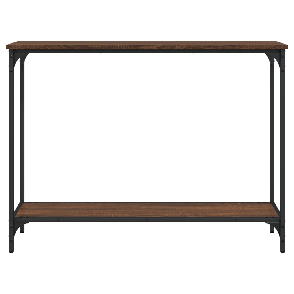 Console Table Brown Oak 101x30.5x75 cm Engineered Wood